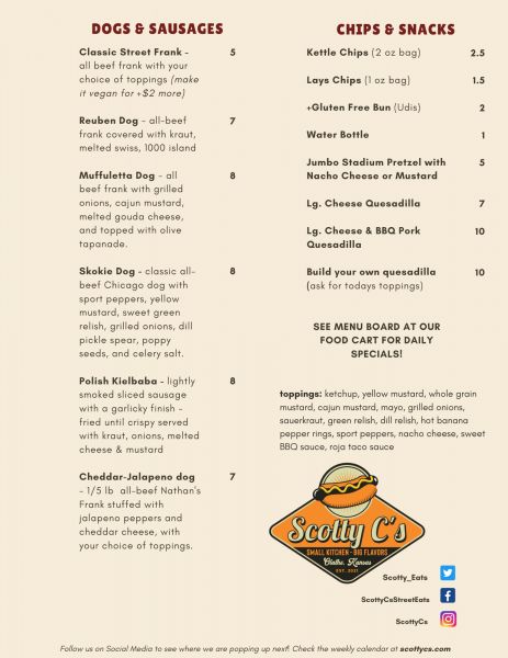 Scotty C's Street Eats - Menu 1