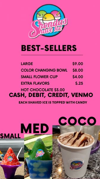 Shonda's Shave Ice - Menu 1