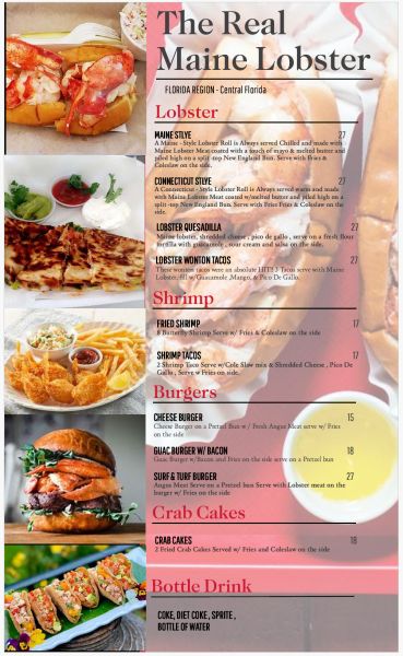 The Real Maine Lobster - Menu 1