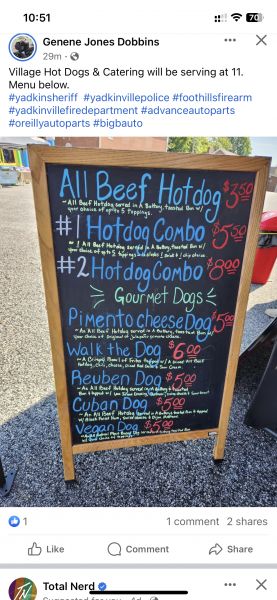 Village Hotdogs and Catering - Menu 1
