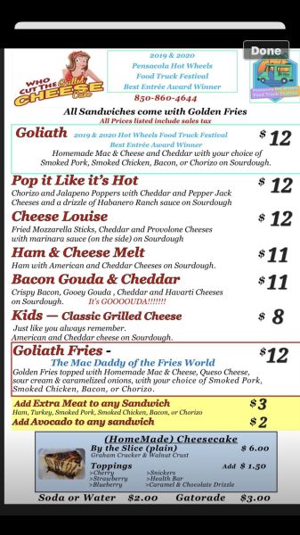 WhoCuttheGrilledCheese&Cake - Menu 1