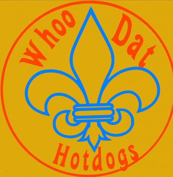 Whoo Dat Hot Dog Cart - Logo