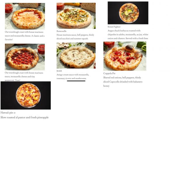 Windsor Hills Pizza - Menu 1