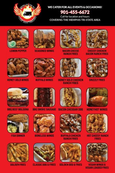 Wings On The Fly Food Truck - Menu 1